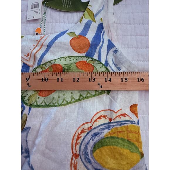 FARM RIO Dress Womens XS Multicolor Fresh Table Linen Print Anthropologie NWT - Picture 7 of 11